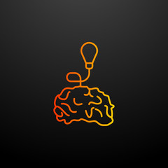 Aufkleber - idea in the brain nolan icon. Elements of startup set. Simple icon for websites, web design, mobile app, info graphics