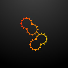 Poster - germs nolan icon. Elements of bacteria set. Simple icon for websites, web design, mobile app, info graphics