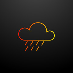 Aufkleber - rainy cloud nolan icon. elements of camping set. simple icon for websites, web design, mobile app, i