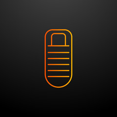Poster - sleeping bag nolan icon. Elements of camping set. Simple icon for websites, web design, mobile app, info graphics