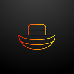 Aufkleber - a boat nolan icon. Elements of camping set. Simple icon for websites, web design, mobile app, info graphics