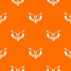 Poster - Welder job pattern vector orange for any web design best