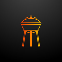 Aufkleber - B-B-Q nolan icon. Elements of camping set. Simple icon for websites, web design, mobile app, info graphics