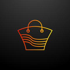 Poster - Beach bag nolan icon. Elements of camping set. Simple icon for websites, web design, mobile app, info graphics