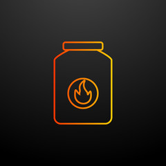 Aufkleber - bonfire liquid nolan icon. Elements of camping set. Simple icon for websites, web design, mobile app, info graphics