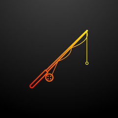 Poster - fishing rod nolan icon. Elements of camping set. Simple icon for websites, web design, mobile app, info graphics