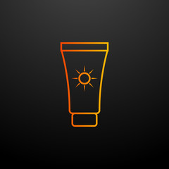 Poster - sunblock nolan icon. Elements of camping set. Simple icon for websites, web design, mobile app, info graphics