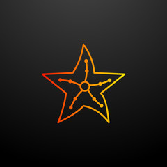 Aufkleber - underwater star nolan icon. Elements of camping set. Simple icon for websites, web design, mobile app, info graphics