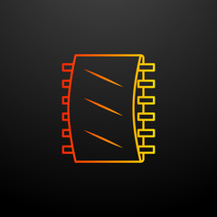 Poster - meat on the ribs nolan icon. elements of camping set. simple icon for websites, web design, mobile a