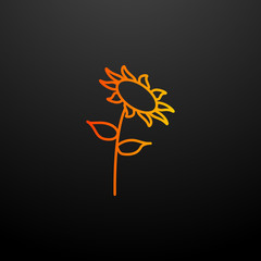 Aufkleber - sunflower nolan icon. Elements of camping set. Simple icon for websites, web design, mobile app, info graphics