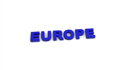 Europe missile white background 3d illustration