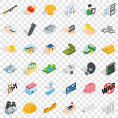 Poster - Joint stock company icons set. Isometric style of 36 joint stock company vector icons for web for any design