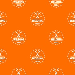 Wall Mural - Welding work pattern vector orange for any web design best