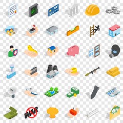 Poster - Best body icons set. Isometric style of 36 best body vector icons for web for any design