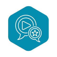 Poster - Favorite video blog icon. Outline favorite video blog vector icon for web design isolated on white background