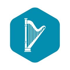 Poster - Harp icon in simple style on a white background vector illustration