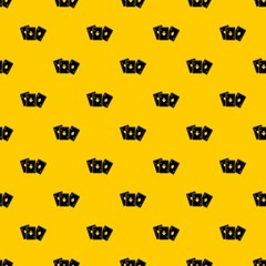 Poster - Playing cards pattern seamless vector repeat geometric yellow for any design