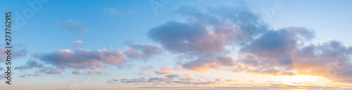 Zdjęcie: Gorgeous Panorama twilight sky and cloud at morning background Gorgeous Panorama twilight sky and cloud at morning background