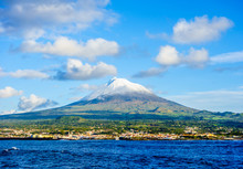 Mount Pico Volcano Western Slope And Town.
