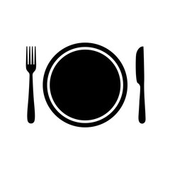 Poster - Fork and knife, eat, restaurant, food icon. vector design