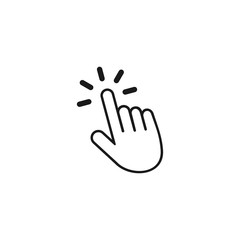 Poster - hand cursor icons click set symbol vector for web