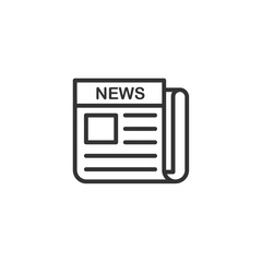 Poster - Newspaper icon black color editable. Newspaper symbol Flat vector sign isolated on white background. Simple vector illustration for graphic and web design.