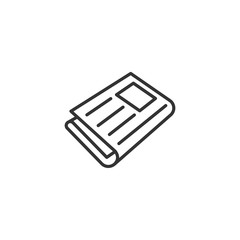 Leinwandbilder - Newspaper icon black color editable. Newspaper symbol Flat vector sign isolated on white background. Simple vector illustration for graphic and web design.