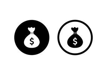 Poster - money bag icon vector