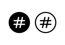 Hashtag Icon. Hashtag Symbol Design From Social Media. Symbol For Web Site Computer And Mobile.
