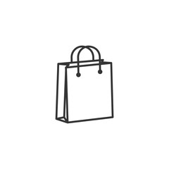 Aufkleber - shoping bag icon black color editable. shoping bag symbol Flat vector sign isolated on white background. Simple vector illustration for graphic and web design.