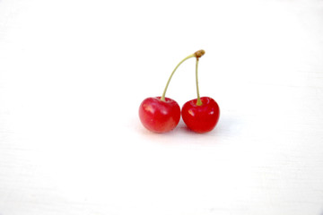 Cherry isolated on white background 