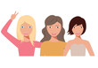 © Graphicroyalty - Group of girls hugging - Friends concept -Vector