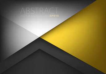 Poster - Yellow geometric abstract background with copy space for text
