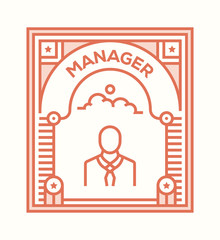 Wall Mural - MANAGER ICON CONCEPT