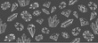 © oldesign - Pattern with geometric crystals and minerals. Hand drawn illustration