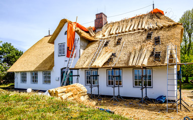 Wall Mural - new thatched roof