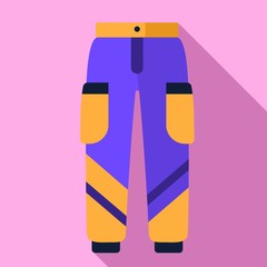 Poster - Ski pants icon. Flat illustration of ski pants vector icon for web design