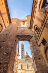 Siena Cathedral, a medieval church in Siena, an ancient city in the Tuscany region of Italy, Europe.