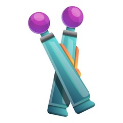 Poster - Virtual reality sticks icon. Cartoon of virtual reality sticks vector icon for web design isolated on white background