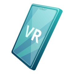 Poster - Vr tablet icon. Cartoon of vr tablet vector icon for web design isolated on white background