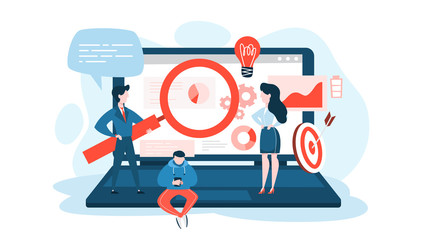 SEO or search engine optimization concept. Marketing strategy