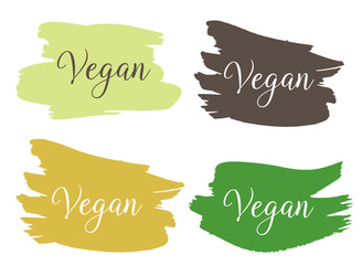 Wall Mural - Vegan Bio, Ecology, Organic logo and icon, label, tag. Vegan, raw, healthy food badges, tags set for cafe, restaurants, products packaging.