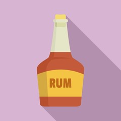 Poster - Rum bottle icon. Flat illustration of rum bottle vector icon for web design