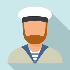 Poster - sailor avatar icon. flat illustration of sailor avatar vector icon for web design