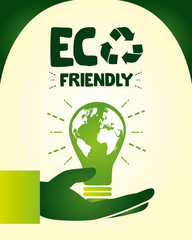 Wall Mural - eco friendly planet design image