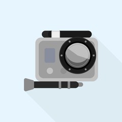 Poster - Action camera case icon. Flat illustration of action camera case vector icon for web design