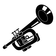 Poster - Alarm trumpet icon. Simple illustration of alarm trumpet vector icon for web design isolated on white background
