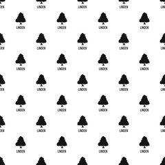 Poster - linden tree pattern seamless vector repeat geometric for any web design
