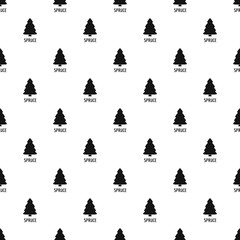 Poster - spruce tree pattern seamless vector repeat geometric for any web design