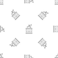 Poster - Coffee mill pattern seamless vector repeat geometric for any web design